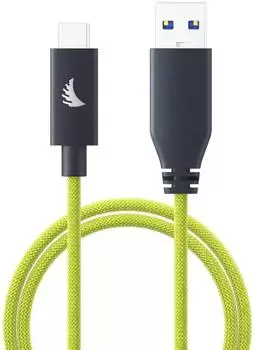 Angelbird Solid Flex USB-A auf USB-C 3.2 Kabel, lime, 32cm (UAC3SFL32)