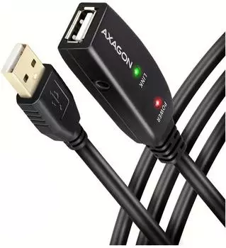 Axagon ADR-205 aktives USB 2.0 Verlängerungskabel USB-A auf USB-A 5m (ADR-205)