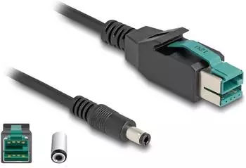 DeLock PoweredUSB Kabel 12V auf DC 5,5x2,5mm Stecker 3m (80497)