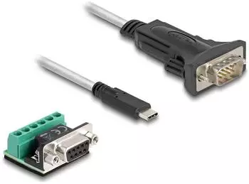 DeLock Adapter USB-C zu Seriell RS-422/485, 6-Pin Terminalblock, 5V, 0,5m (64266)