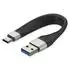 Roline USB 3.2 Gen 2 Silikonkabel USB-C/USB-A 10Gbit/s, schwarz, 11cm (11.02.9017)