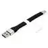 Roline USB 3.2 Gen 2 Silikonkabel USB-C/USB-A 10Gbit/s, schwarz, 11cm (11.02.9017)