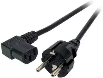 EFB-Elektronik Netzkabel Schutzkontakt 180&deg; / Kaltger&auml;tebuchse 90&deg;, schwarz, 5,0m (EK534.5)
