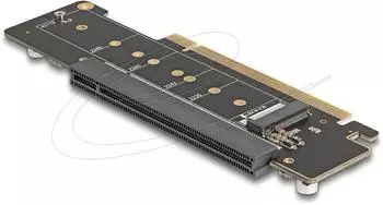 DeLock PCI Express 4.0 x16 Karte, 2x M.2 Key M NVMe, Bifurcation (41802)