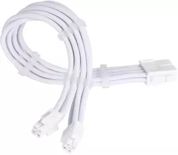 SilverStone SST-PP07E-EPS8W-V2 Netzteil-Verl&auml;ngerungskabel EPS 12V 8-Pin (4+4), 30cm, wei&szlig; (40244)