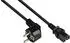 Good Connections Netzkabel CEE 7/7 gewinkelt auf C15 gerade, 1,00mm², 5m, schwarz (P0150-S050)