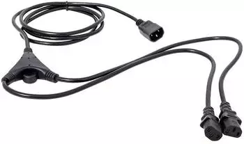HAWA Kaltger&auml;te Y-Kabel schwarz 2,35m (1008272)