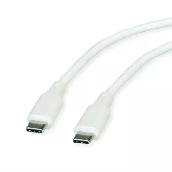 Roline USB 2.0 Kabel C auf C, Silikon, 60W, 1m, wei&szlig; (11029126)