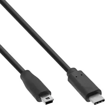 InLine USB-Kabel USB-C auf Mini-USB-B 2.0, 3m, schwarz (35753)