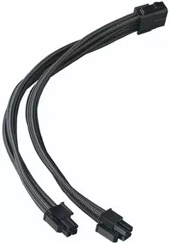 SilverStone SST-PP07E-EPS8B EPS 8-Pin auf EPS/ATX 4+4-Pin Kabel 300mm, schwarz (SST-PP07E-EPS8B)