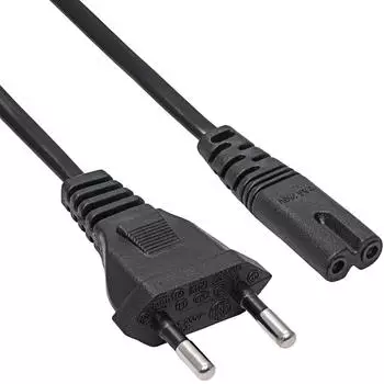 Akyga AK-RD-04A Netzkabel IEC C7 auf Eurostecker 0,5m schwarz (AK-RD-04A)