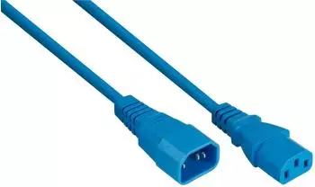 Kabelmeister SK1430-B005 Kaltger&auml;teverl&auml;ngerung C14 auf C13, 0,5m, blau (SK1430-B005)