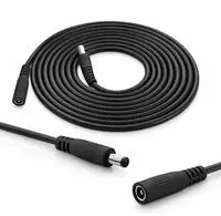 INLINE Verl&auml;ngerungskabel, DC Stecker 5,5x2,1mm, schwarz, 3m