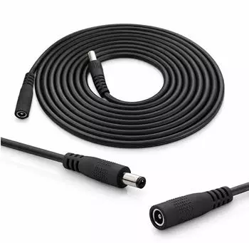 InLine DC-Verl&auml;ngerungskabel Stecker/Buchse 5,5x2,1mm schwarz 3m (26803B)