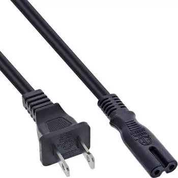 InLine Netzkabel USA-Stecker auf Euro 8 C7, 0,5m (16650Y)