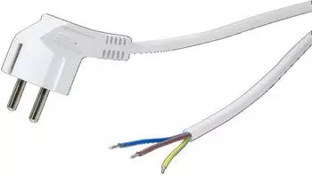LogiLink Schuko-Netzkabel, offenes Ende, 1,5m, weiß (CP136)