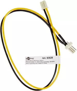 Goobay L&uuml;fter-Adapterkabel 3-Pin Stecker auf 2-Pin Buchse, 30cm (93628)