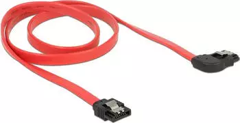 DeLock SATA 6 Gb/s Kabel gerade auf rechts gewinkelt 70cm rot (83970)