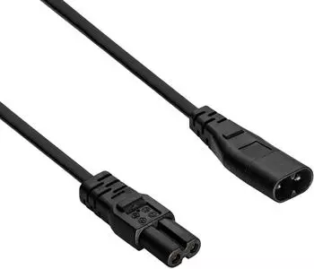 Akyga Verl&auml;ngerungskabel IEC C7/C8 2x0,5mm&sup2; 1,5m schwarz (AK-RD-08A)
