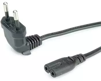 Roline Netzkabel Euro-Stecker (abgewinkelt) auf C7, 2-polig, schwarz, 1,8m (19.07.2093)