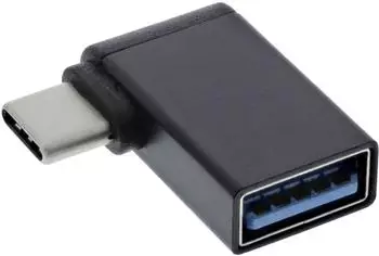 InLine USB-Adapter OTG, USB-C Stecker auf Typ-A Buchse, 90&deg; gewinkelt (35805W)