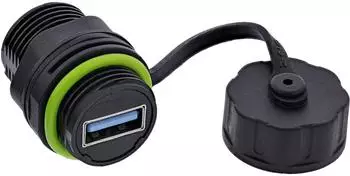 InLine USB-A Kabelkupplung mini, IP68, geschirmt (69927R)