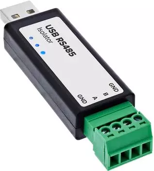 InLine USB zu Seriell RS485 Konverter mit Isolator, USB-A auf 4-pol Terminal (33307D)