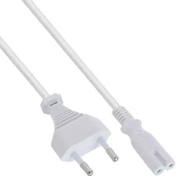 InLine Netzkabel Euro auf C7, wei&szlig;, 0,3m (16603W)