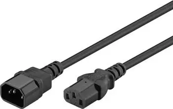 Goobay Kaltger&auml;te-Verl&auml;ngerungskabel C14 > C13, schwarz, 3m (95287)