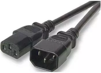 EFB-Elektronik Stromkabel C14 auf C13, schwarz, 3m (EK503.3)