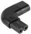 Kabelmeister SKA-0871S Netzadapter C8 auf C7, abgewinkelt, schwarz (SKA-0871S)