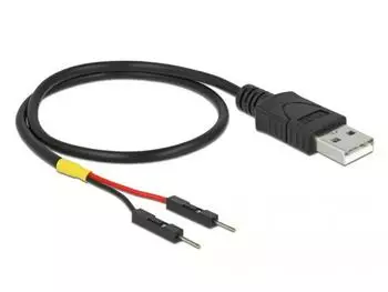 DeLock USB-Stromkabel USB-A Stecker auf Pfostenstecker 2-polig 0,3m schwarz (85402)