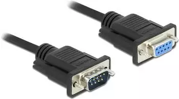 DeLock Serielles Kabel RS-232 Sub-D9 Stecker zu Buchse 4m (86619)