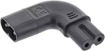 InLine Netzadapter IEC 60320 C8/C7, links/rechts gewinkelt, 2-polig (16723I)