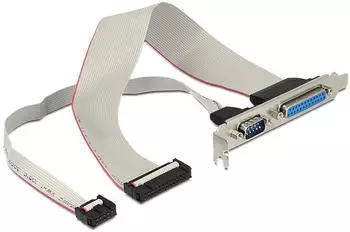 DeLock Slotblech 1x Seriell + 1x Parallel intern zu extern (83445)