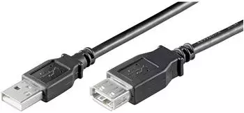 Goobay USB 2.0 Verl&auml;ngerungskabel Typ-A Stecker auf Buchse, schwarz, 3m (68904)