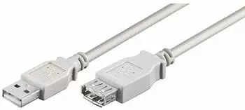 Goobay USB 2.0 Hi-Speed Verlängerungskabel, Typ-A Stecker/Buchse, grau, 3m (68716)