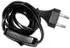 Goobay Netzkabel mit Schnurschalter, Euro-Stecker, offenes Ende, 1,5m, schwarz (51350)