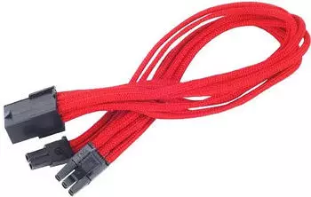 SilverStone 8-Pin-PCIe auf 6+2-Pin-PCIe Verl&auml;ngerungskabel 250mm rot (SST-PP07-PCIR)