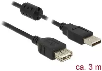 DeLock USB 2.0 Verl&auml;ngerungskabel Typ-A Stecker/Buchse 3m (84886)