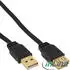 InLine USB 2.0 Flachkabel Verlängerung, A Stecker/Buchse, vergoldete Kontakte, 2m (34620F)