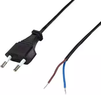 LogiLink Netzkabel Eurostecker zu offenem Kabelende 1,5m schwarz (CP137)
