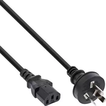 InLine Netzkabel Netzstecker China auf Kaltger&auml;testecker C13 1,8m schwarz (16652F)