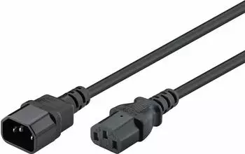 Goobay Kaltger&auml;te-Verl&auml;ngerungskabel C14/C13 2m schwarz (50081)