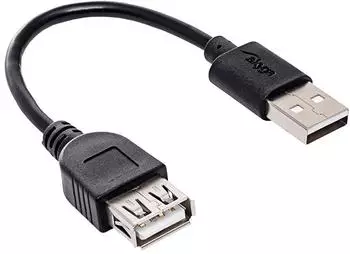 Akyga USB-Kabel USB-A Stecker auf USB-A Buchse 0,15m schwarz (AK-USB-23)