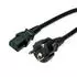 Roline Netzkabel IEC-Buchse & CEE7/7-Stecker gerade, schwarz, 1,8m (19.08.1024)