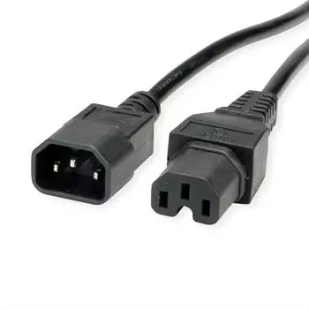 Value Netzkabel IEC C14-C15 0,5m, schwarz (19.99.1120)