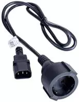Akyga Strom Anschlusskabel [1x Kaltger&auml;te-Stecker C14 - 1x Schutzkontakt-Steckdose]