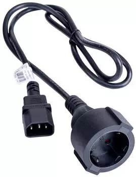 Akyga Netzkabeladapter C14 / CEE 7/4 Schuko 1m schwarz (AK-PC-13A)