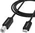 Wozinsky Drucker/Scanner-Kabel USB-B auf USB-C, 2m, schwarz